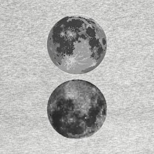 Moon Pixel Mirror T-Shirt